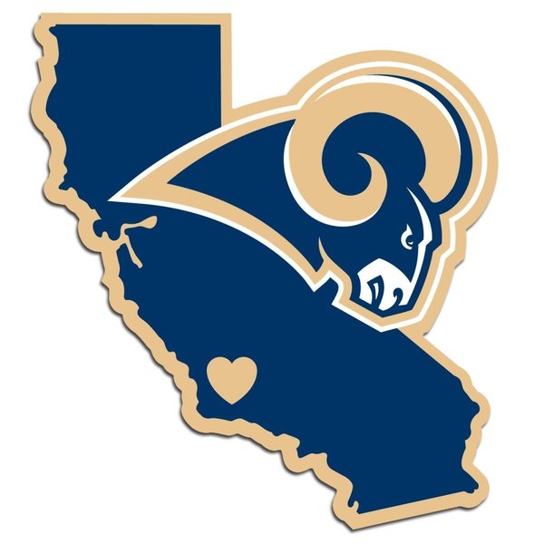 Siskiyousports Los Angeles Rams Decal Home State Pride 5460366833